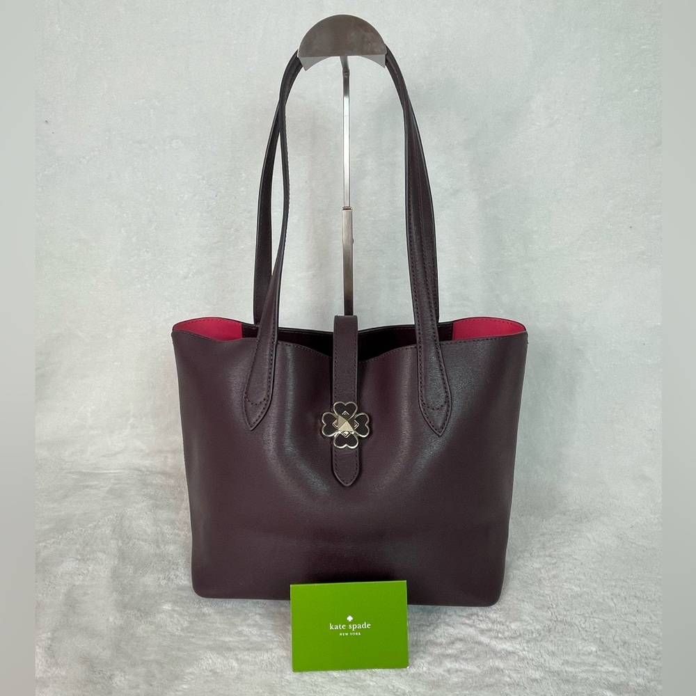 Kate Spade ♠️ Kaci Dark Purple Tote Bag